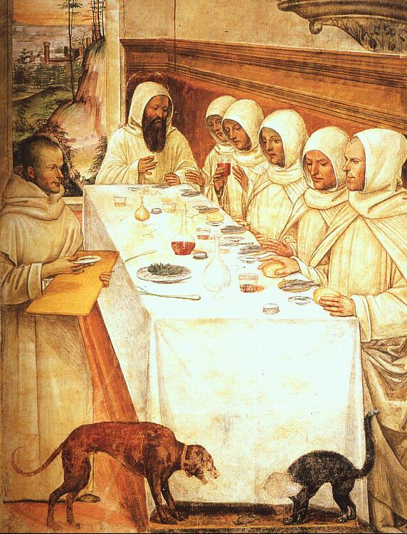 Giovanni Sodoma St.Benedict his Monks Eating in the Refectory oil painting picture